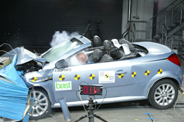 Краш тест Opel Vauxhall Tigra (2004)